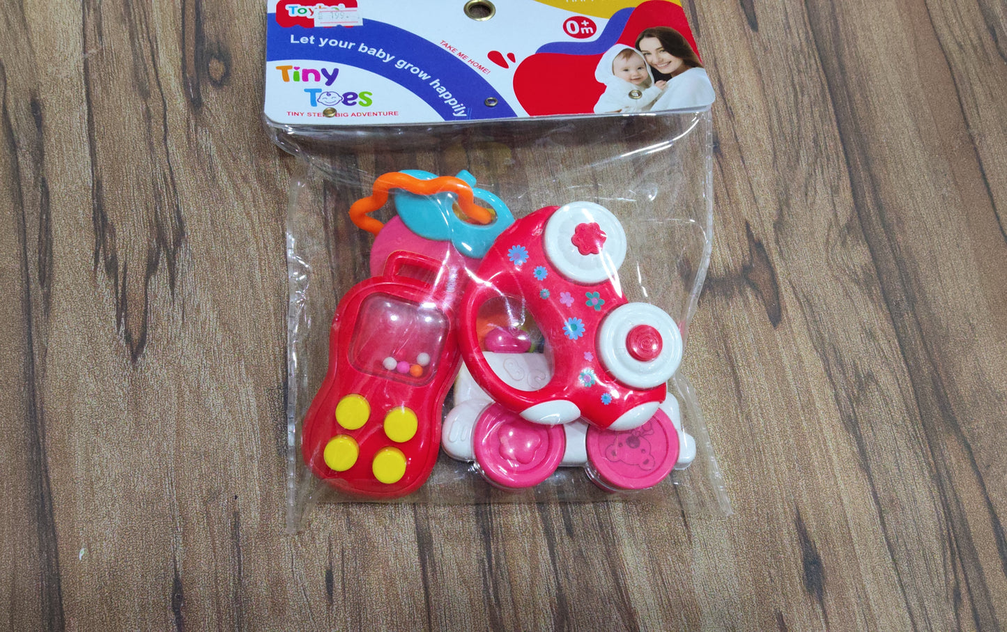 TINI TOY RATTLE SET 4PCS