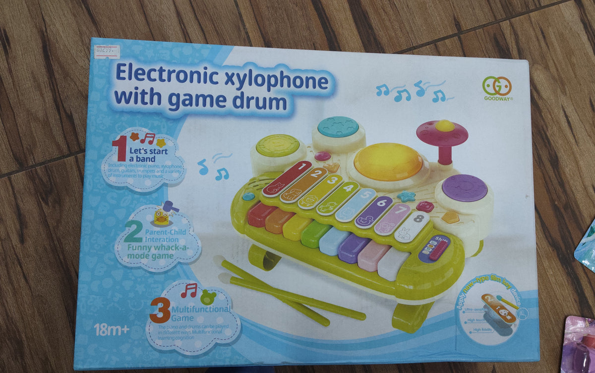 ELECTRONIC XYLOPHONE WITH GAME DRUM