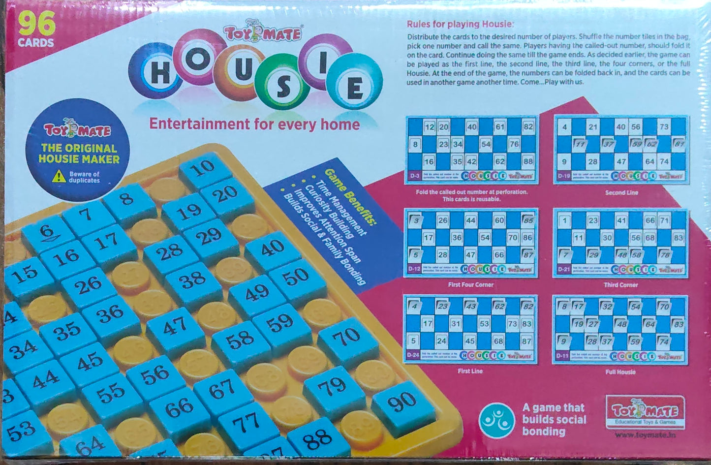 HOUSIE 96 CARD GAME