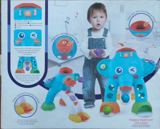 OBERO HAPPY ELEPHANT BALL POPPER